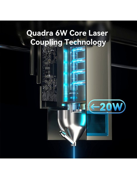 ATOMSTACK S20 Pro 20W Taglierina incisore laser con kit di assistenza pneumatica senza messa a fuoco laser a diodi quad-core 2025